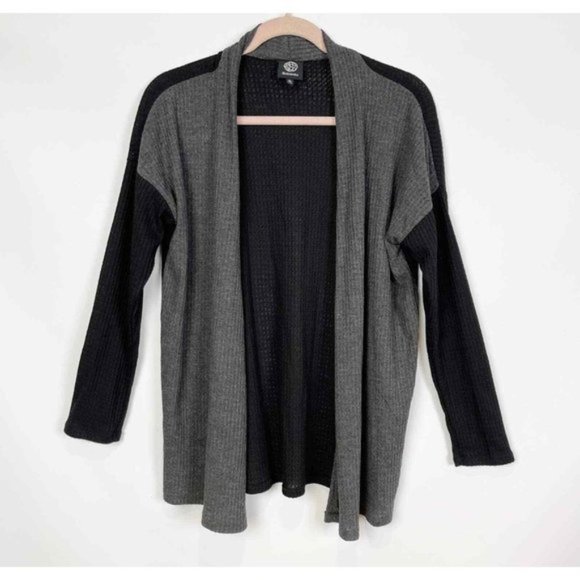 Bobeau Waffle Knit Open Cardigan - Picture 2 of 3
